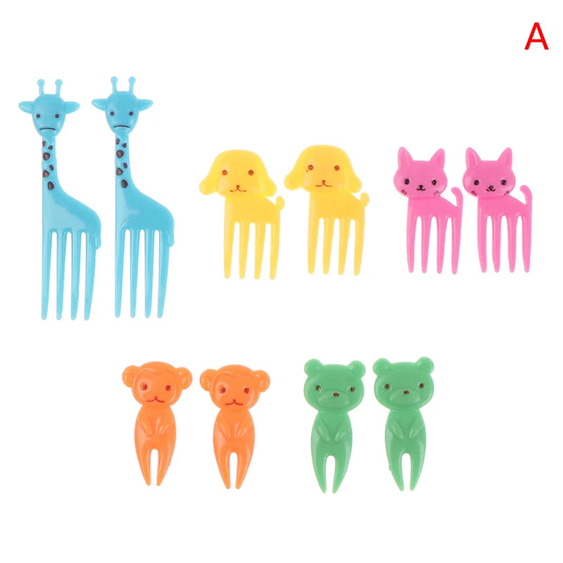 6 10 Mini Fruit Forks Children Kids Cute Snack Food Picks Toothpicks Zpaxo A
