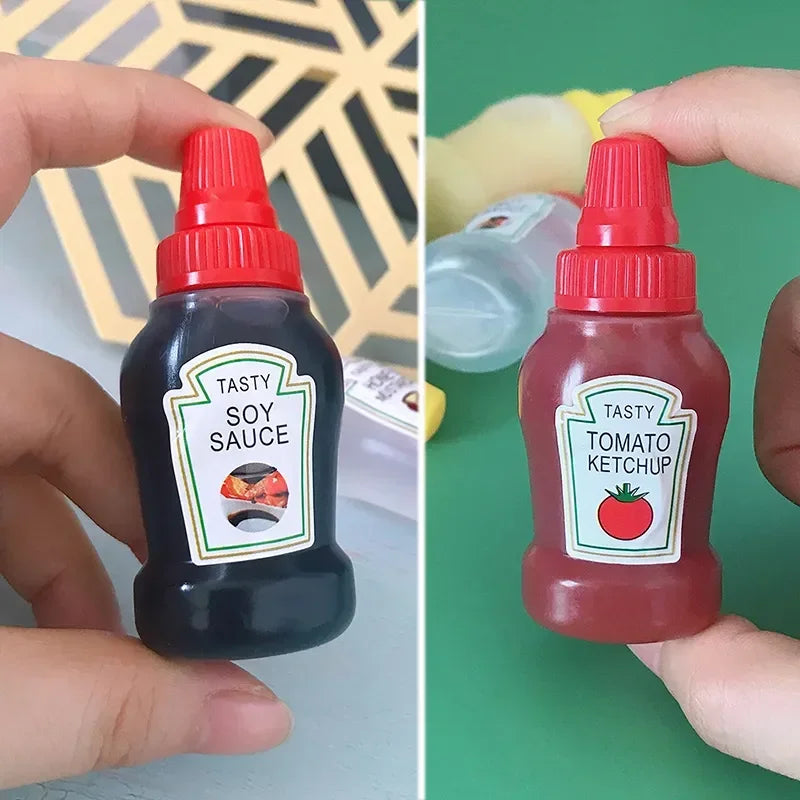 Mini Condiment Bottle Camping Squeeze Bottles Cookware Bbq Ketchup