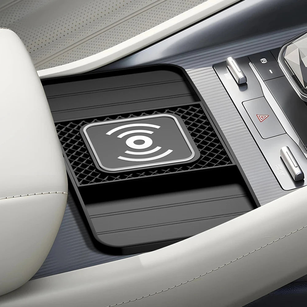 15W Fast Wireless Charging Pad Non-slip Rubber Mat Car Storage