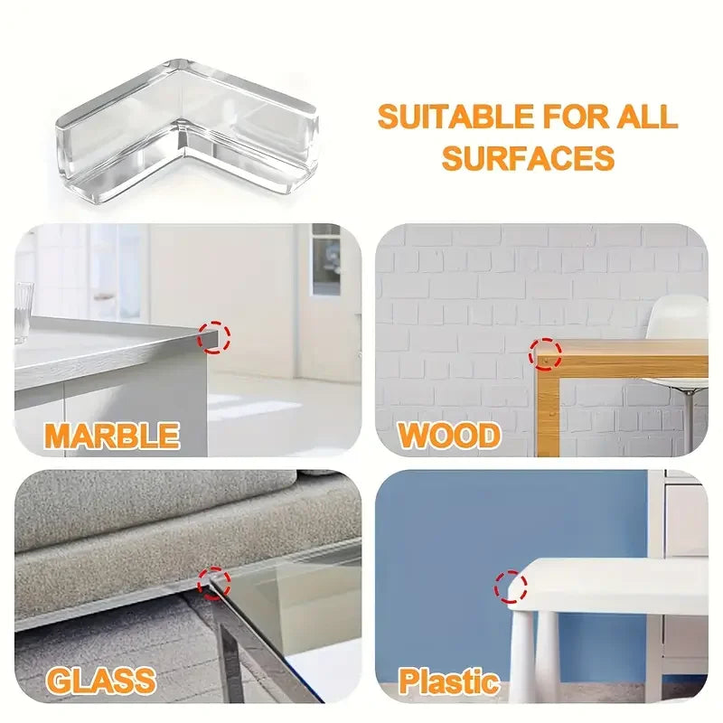 10pcs Transparent Silicone Corner Protector Set, Safe Edge Guards for Power Outlets and Table Corners Zpaxo