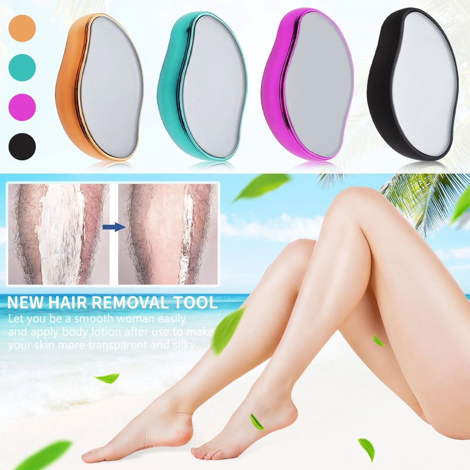 Hair Removal Stone Depilatory Gum Eraser Scrub Netscroll Painless Epilator Beauty Woman Body Crystal Epilator Nano Version Zpaxo