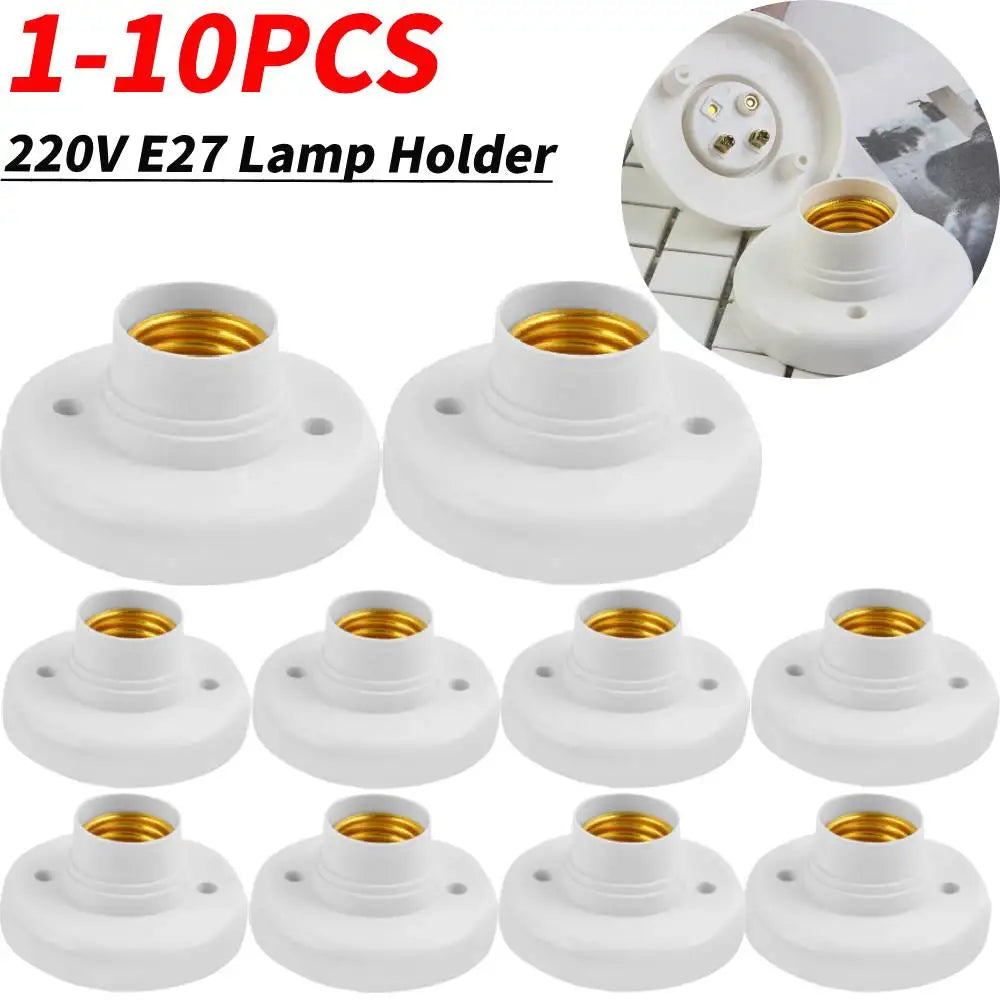 220V E27 Screw Cap Socket Ceiling Light Fixing Base Adapter Bulb