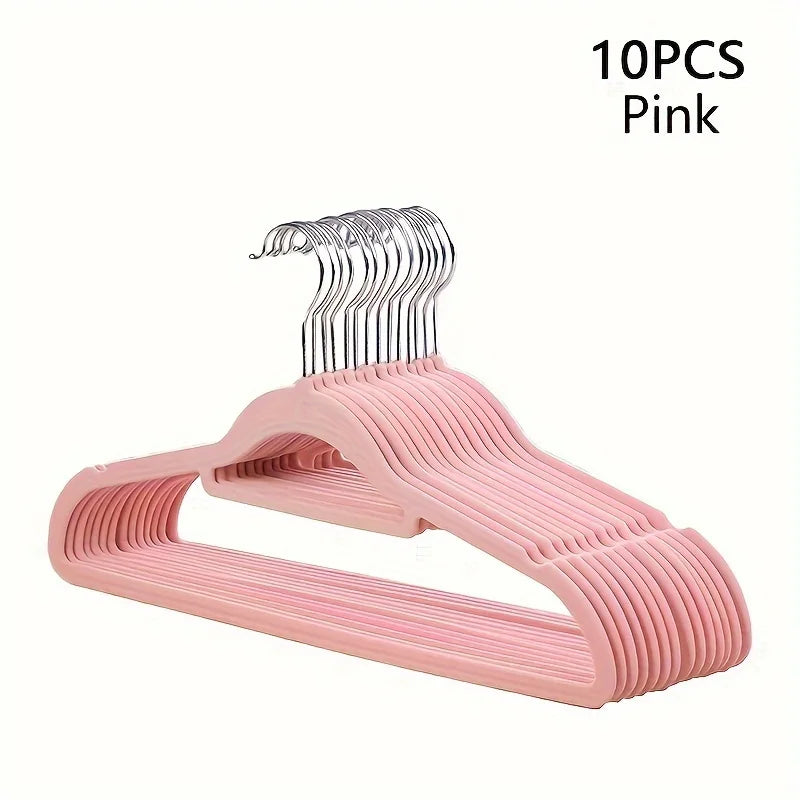 Premium Velvet Hangers Non-slip Flocked Felt Suits Shirts Closet