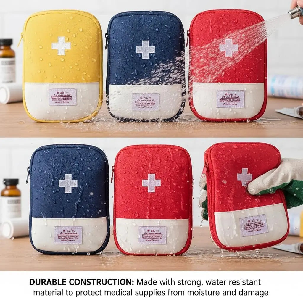 Travel First Aid Kit Medicine Bag Storage Aid Pouch Multi-Function Emergency Medicine Storage Health and Household Outdoor First Zpaxo