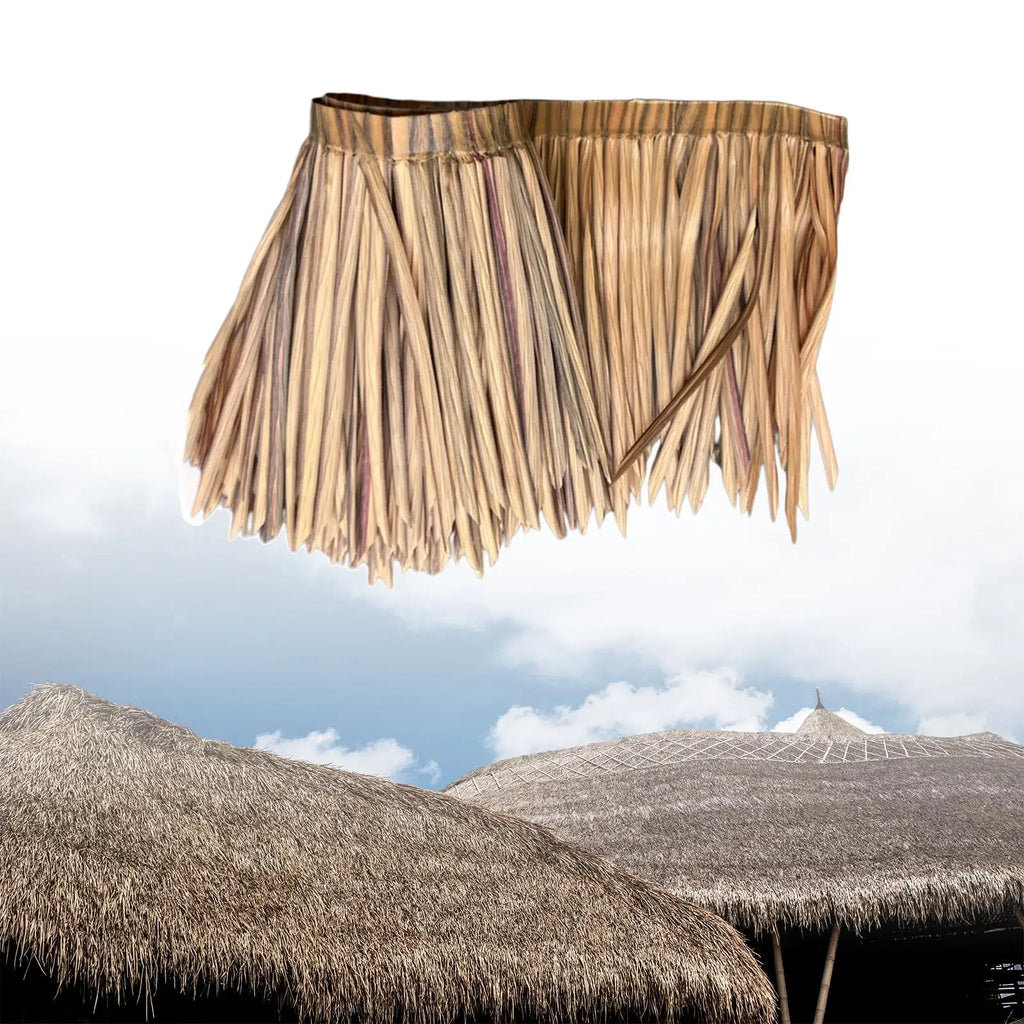 DIY Artificial Thatch Roll Durable Easily Install Versatile PE Zpaxo Style A
