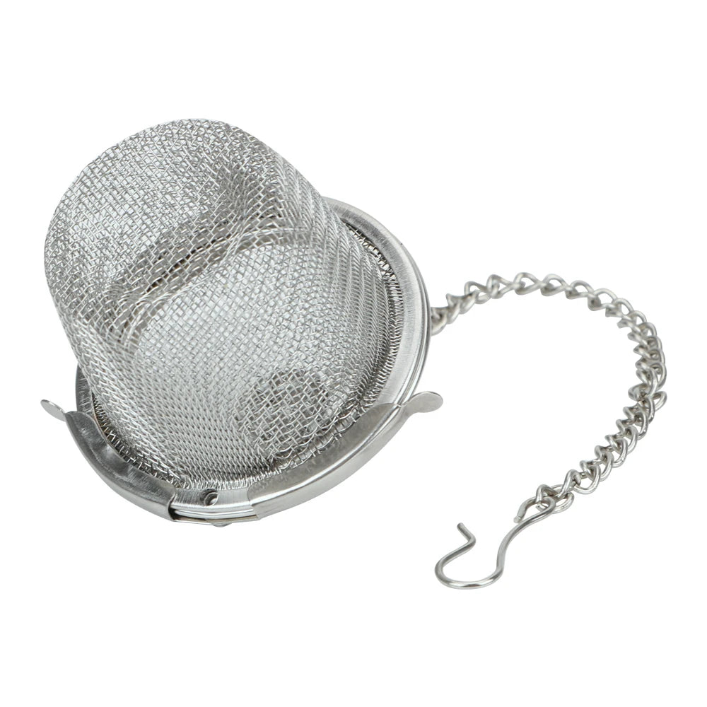 Seasoning Ball Teakettle Locking Tea Filter Reusable Diameter Mesh