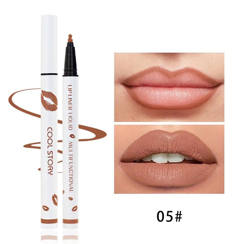 Liquid Lipliner Pencil Long Lasting Lips Cosmetic Tool Matte Soft Lip Zpaxo 05