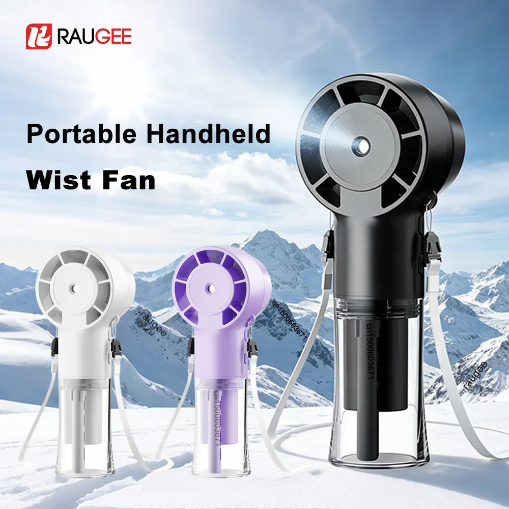 Portable Water Mist Fan Mini Handheld Humidifier 4 Speed Hanging Neck