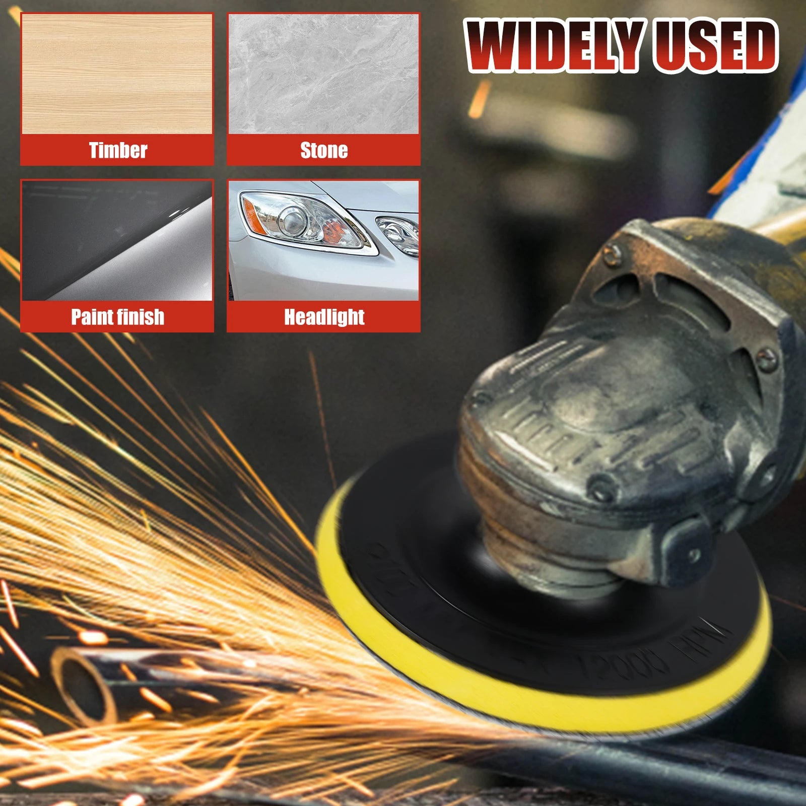 Angle Grinder Sanding Discs Hook Loop Backing Pad 40-800 Grits Drill