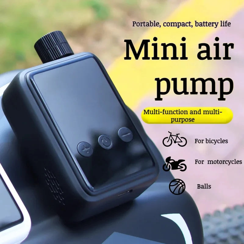 Mini Bicycle Electric Air Pump Portable Car Tire Inflator For Motorcycle Bike Air Pump MTB Inflatable Digital Display Pump Ball Zpaxo