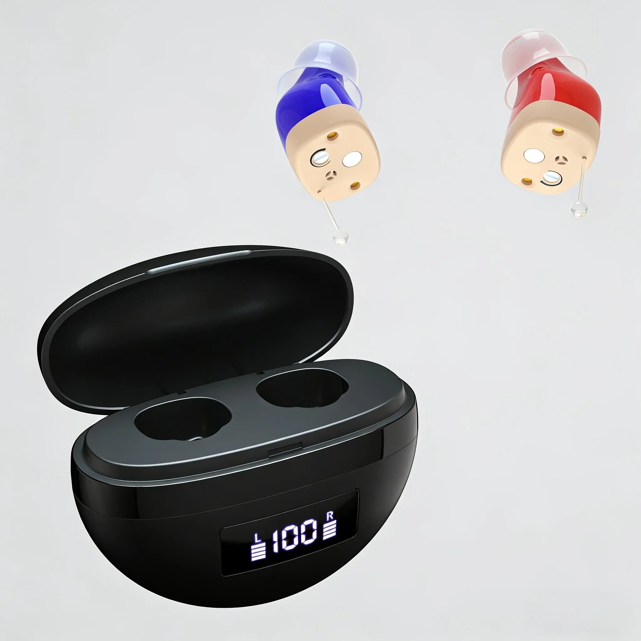 Rechargeable Hearing Amplifiers Earbuds Intelligent Noise Reduction