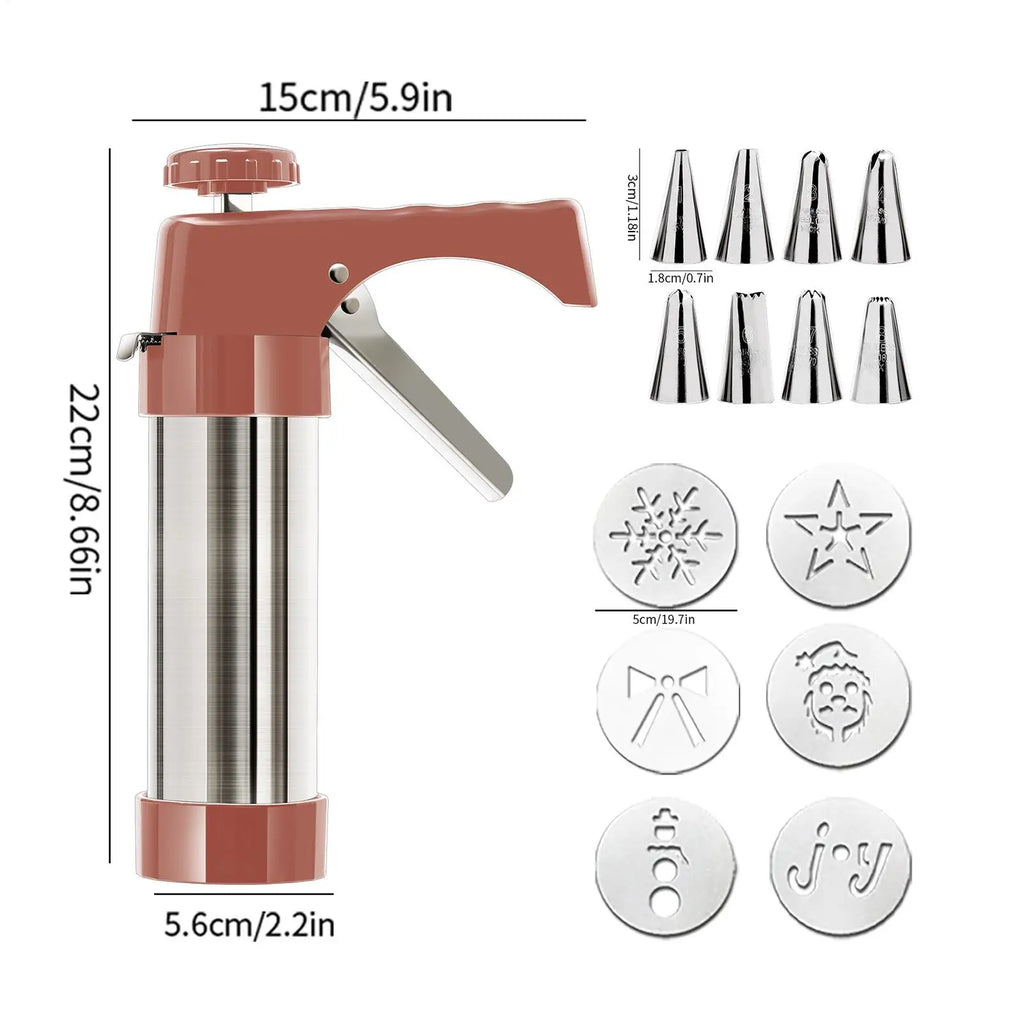 Cookie Press Baking Manual Heavy Duty Stamp Maker Machine Kitchen
