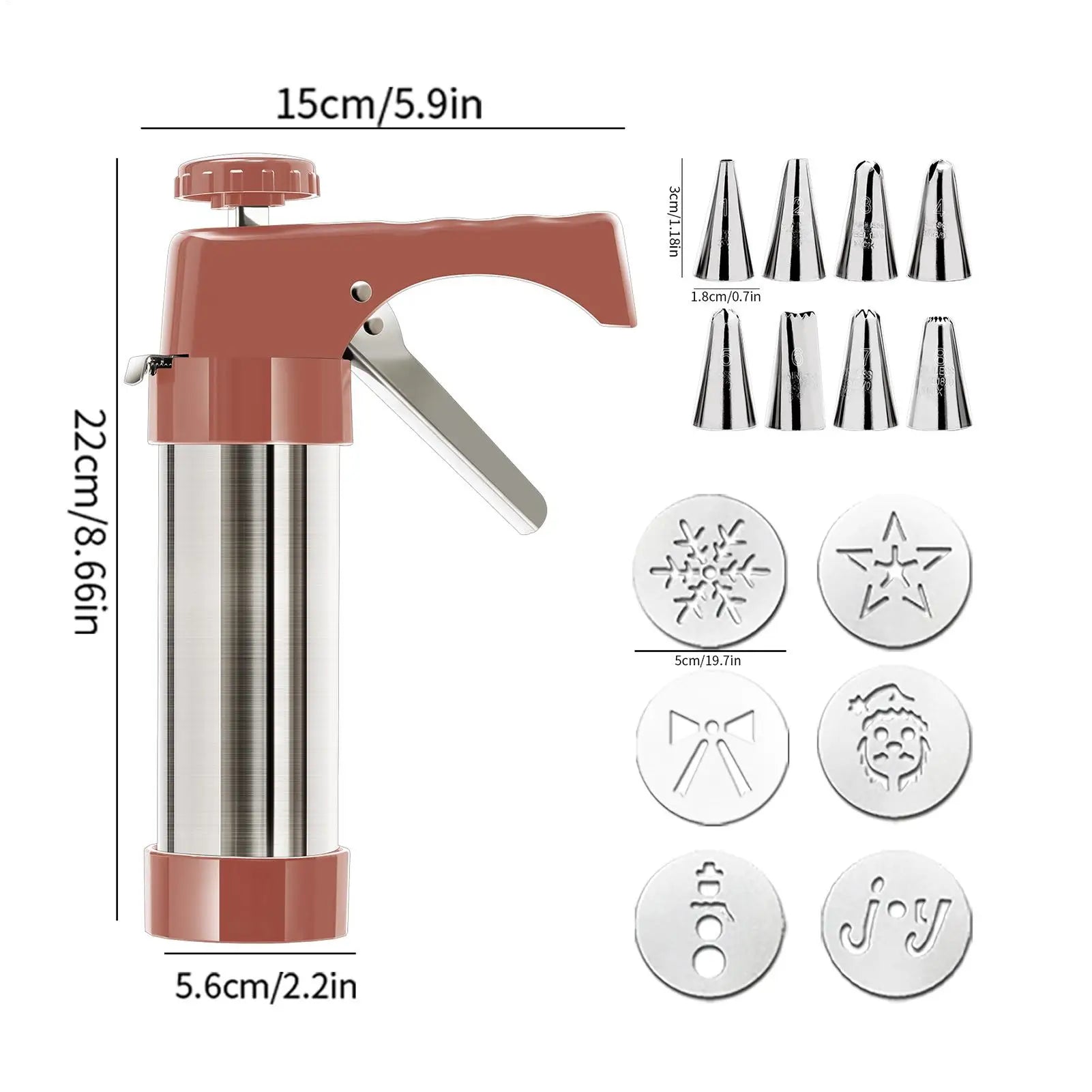 Cookie Press Baking Manual Heavy Duty Stamp Maker Machine Kitchen