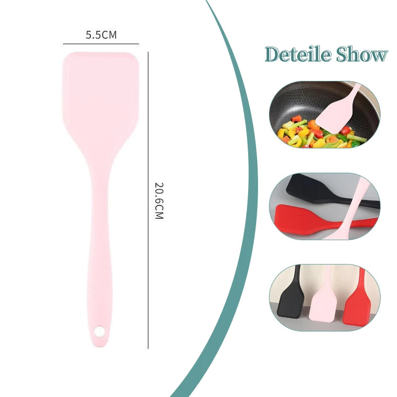 1Pc Silicone Cooking Leakage Spatula, Dense Shovel, Fried Fish Omelette Shovel Non-stick Spatula, Kitchen Cooking Tools Zpaxo