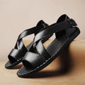 Summer Men Sandals Leather Mens Casual Shoes Outdoor Beach Roman Zpaxo 21688 40