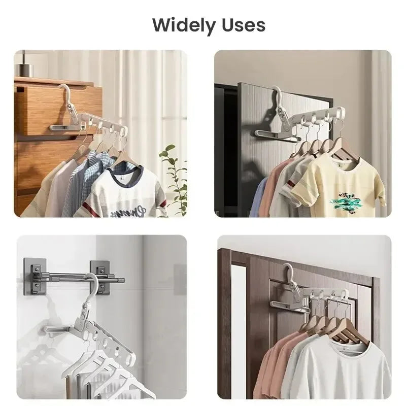 Portable Foldable Travel Hanger Folding Clothes Drying Rack Hangers
