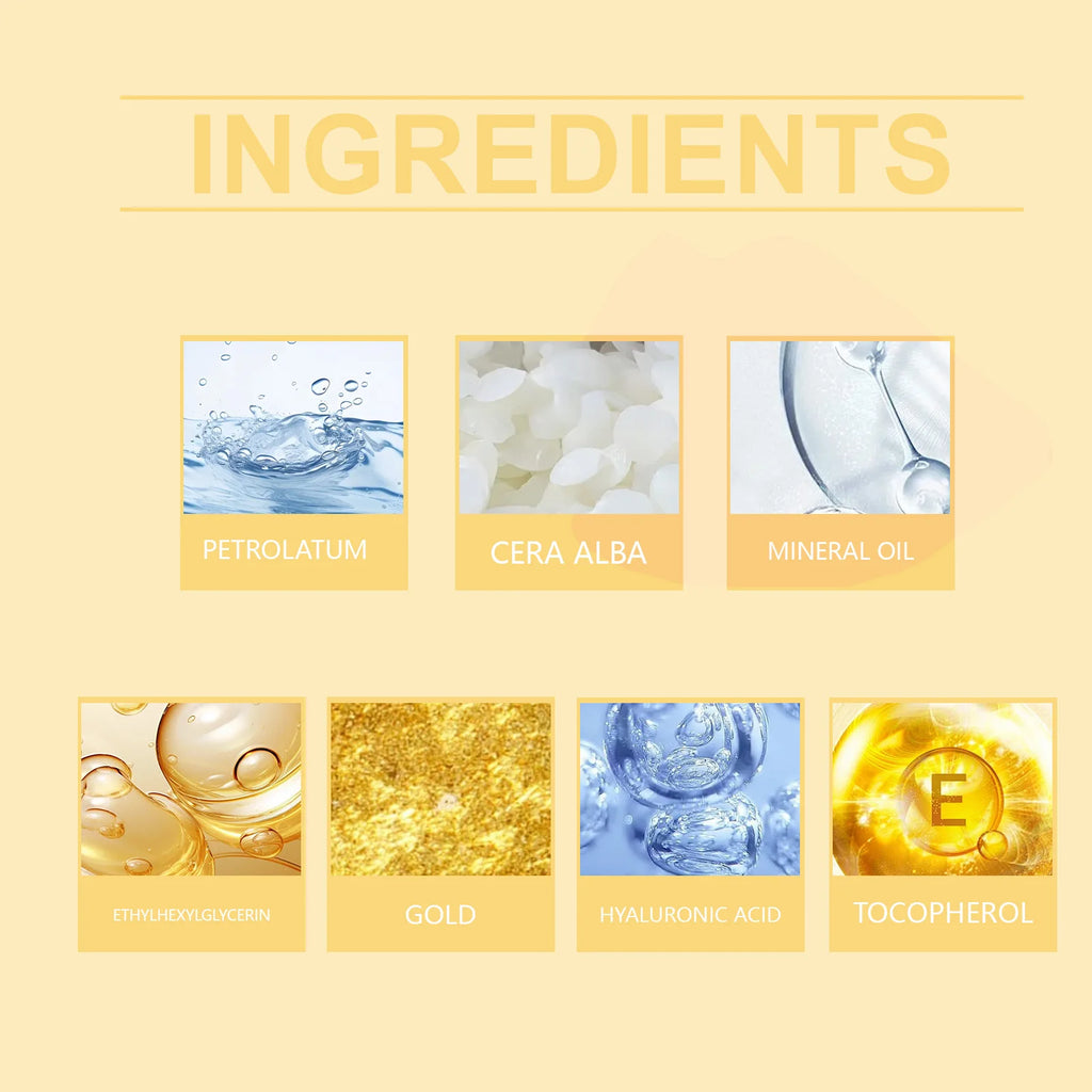 Gold Leaf Color Changing Lip Balm Tinted Lip Care Moisturizing Repair Dry Chapped Lip Hydrating Gloss Non Sticky Winter Skincare Zpaxo