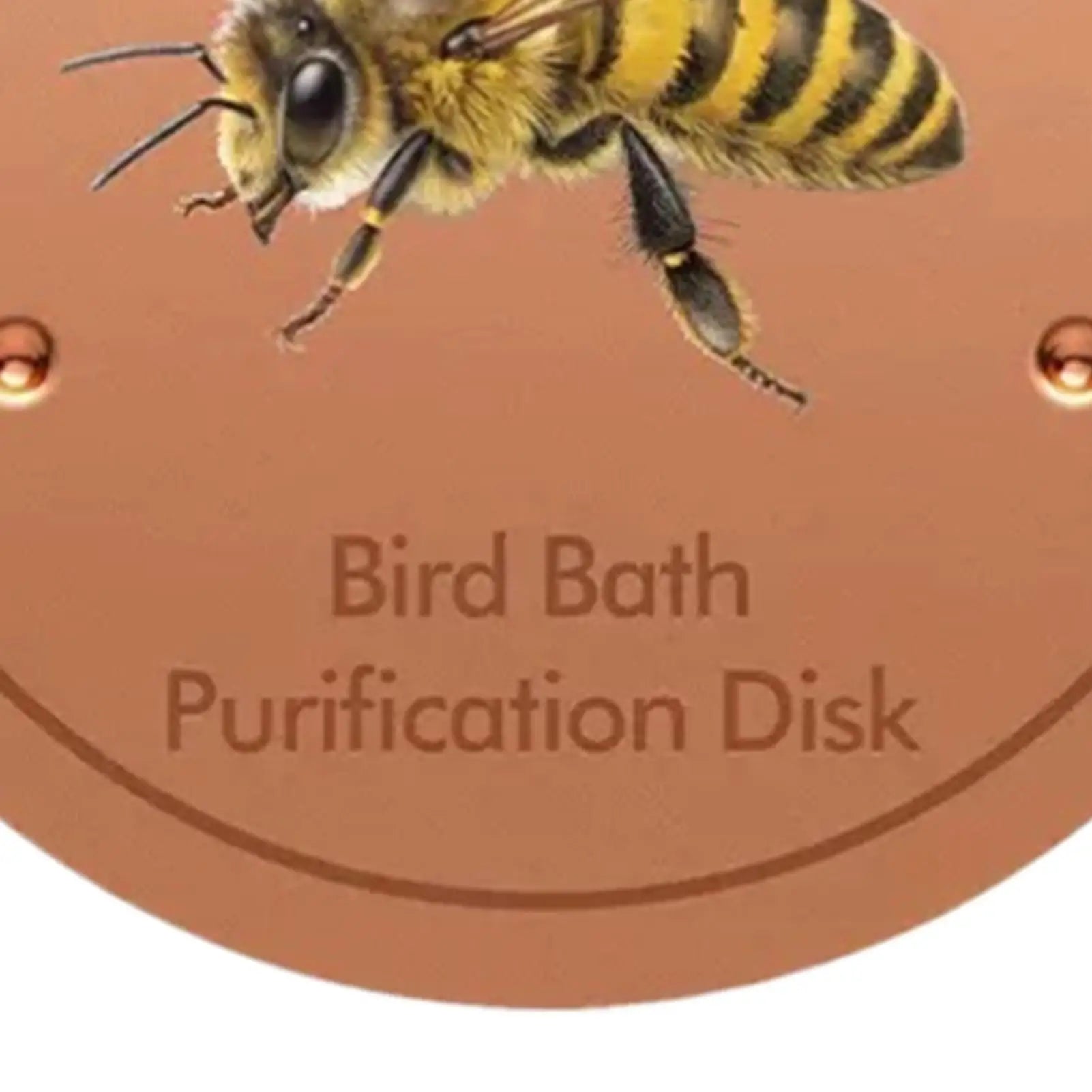 Bird Bath Purification Disk Bee Pattern Birdbath Cleaner Copper Bird Bath Purification Disk For Outdoor Garden Deck Patio Bowl Zpaxo
