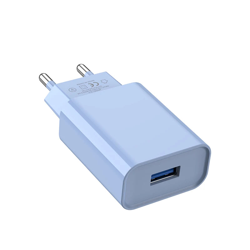 5V 2A USB Wall Charger 10W – EU/US Plug, iPhone & Android USB Wall Charger Zpaxo EU Blue