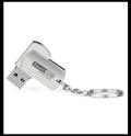Zsuit Rotating USB Drive 64GB Pen Drives 32g High Speed Memory Stick 3.0 Metal USB Flash Drive Free Logo 128GB Computer U Disk Zpaxo USB 3.0-32GB Silver