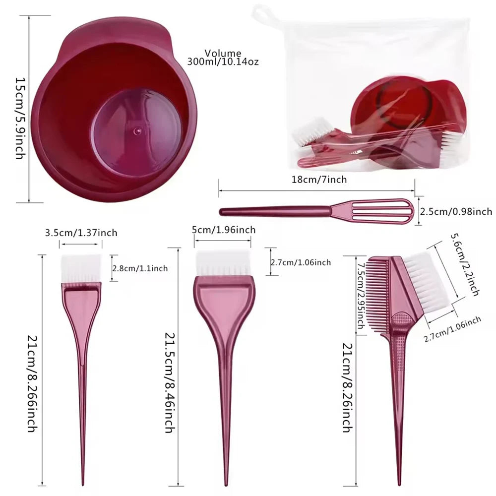 Premium Salon Hair Dye Coloring Brush Bowl DIY Dyeing Bleach Barber Zpaxo