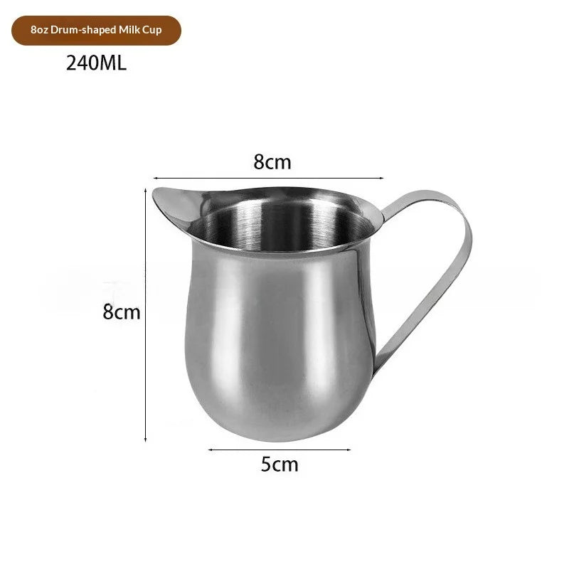 Stainless Steel Milk Frothing Pitcher – Latte Art Espresso Cup Milk Frothing Pitcher Zpaxo 240ML