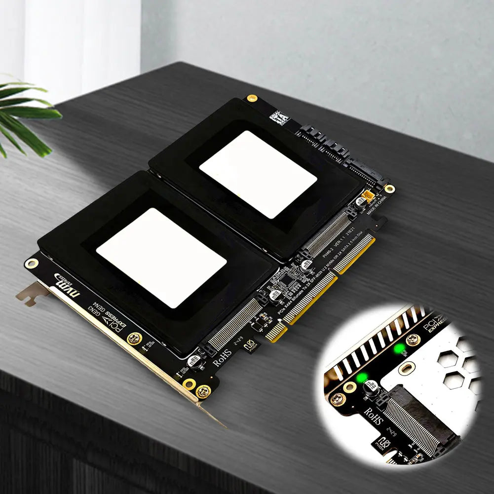 U 2 Dual-disk Adapter Card SATA Hard Drive PCIE4 0 Split U2 PCI E PCIe