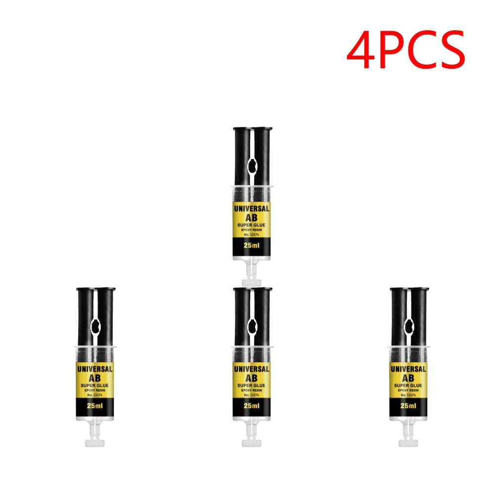 1-10pcs Epoxy Resin AB Glue 2 Minutes Curing Firm Long-lasting Reliable Adhesive Super Liquid Glue Waterproof Repair Glue for Gl Zpaxo 25ml 4PCS