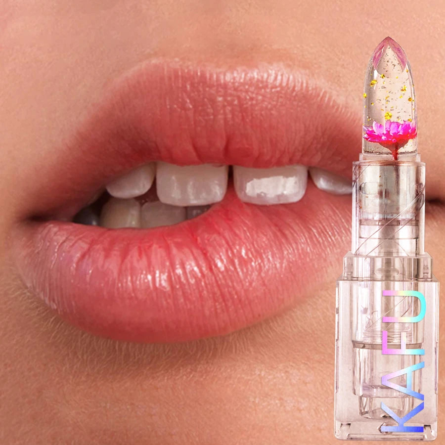 Glitter Jelly Lipstick Lip Balm Change Transparent Moisturizing
