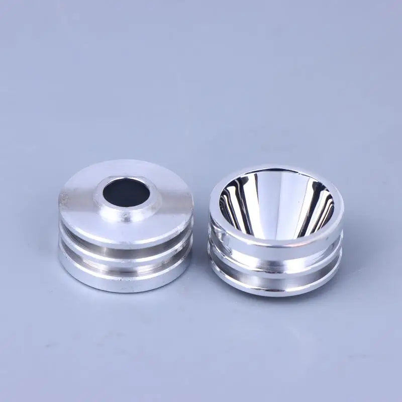 1Pc Metal S5 20mm Smooth Reflector Flashlight Reflective Cup Reflector Bow Smooth Orange Peel LED Hole 7mm Zpaxo