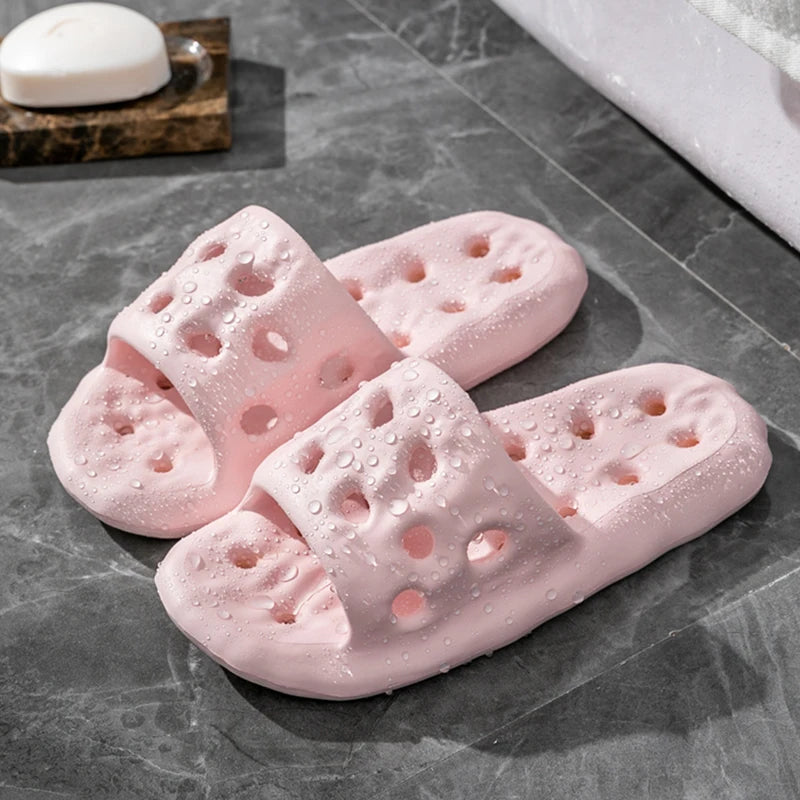 Women's Quick-dry Bathroom Slippers Home Use Summer Couple EVA Light Zpaxo Pink 40-41