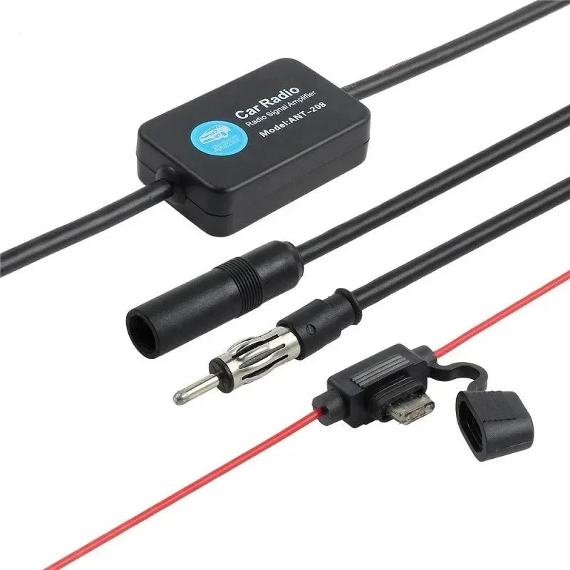 12V Active FM Antenna Amplifier Car Radio Signal Booster Vehicle Zpaxo