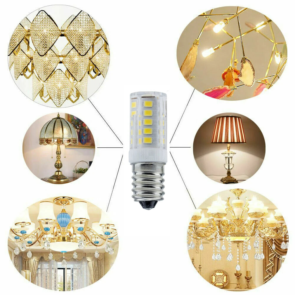 E14 LED Corn Bulb 7W 9W 12W 15W 18W, 220-240V 2835 SMD, 360° Beam Angle, Bright Mini Light for Halogen Chandelier Replacement Zpaxo
