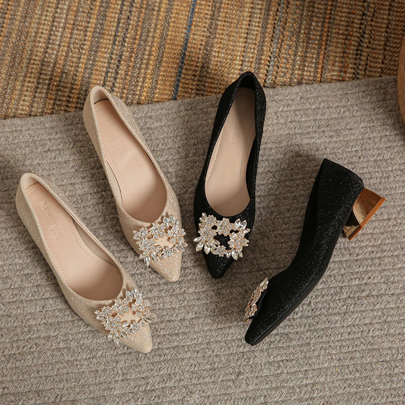 Womens Bow Knot Low Heel Pumps Lightweight Comfortable Chunky Casual Zpaxo