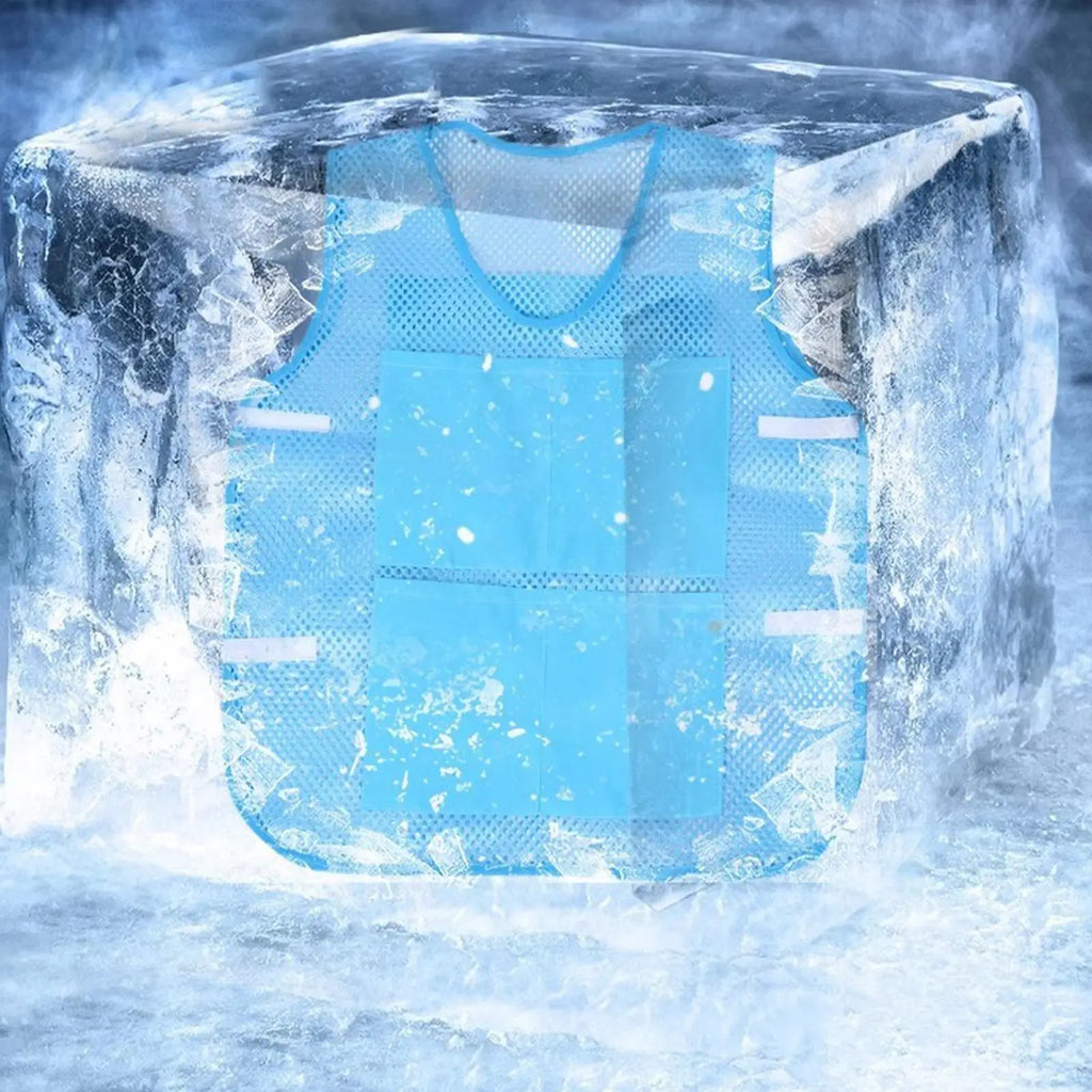 Cooling Vest 8 Reusable Ice Packs Wearable Cold Wrap Gadgets Outdoor