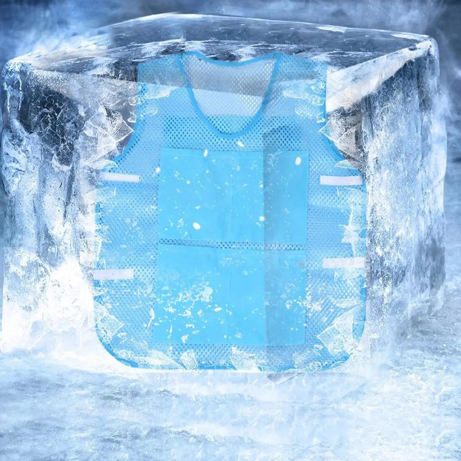 Cooling Vest 8 Reusable Ice Packs Wearable Cold Wrap Gadgets Outdoor