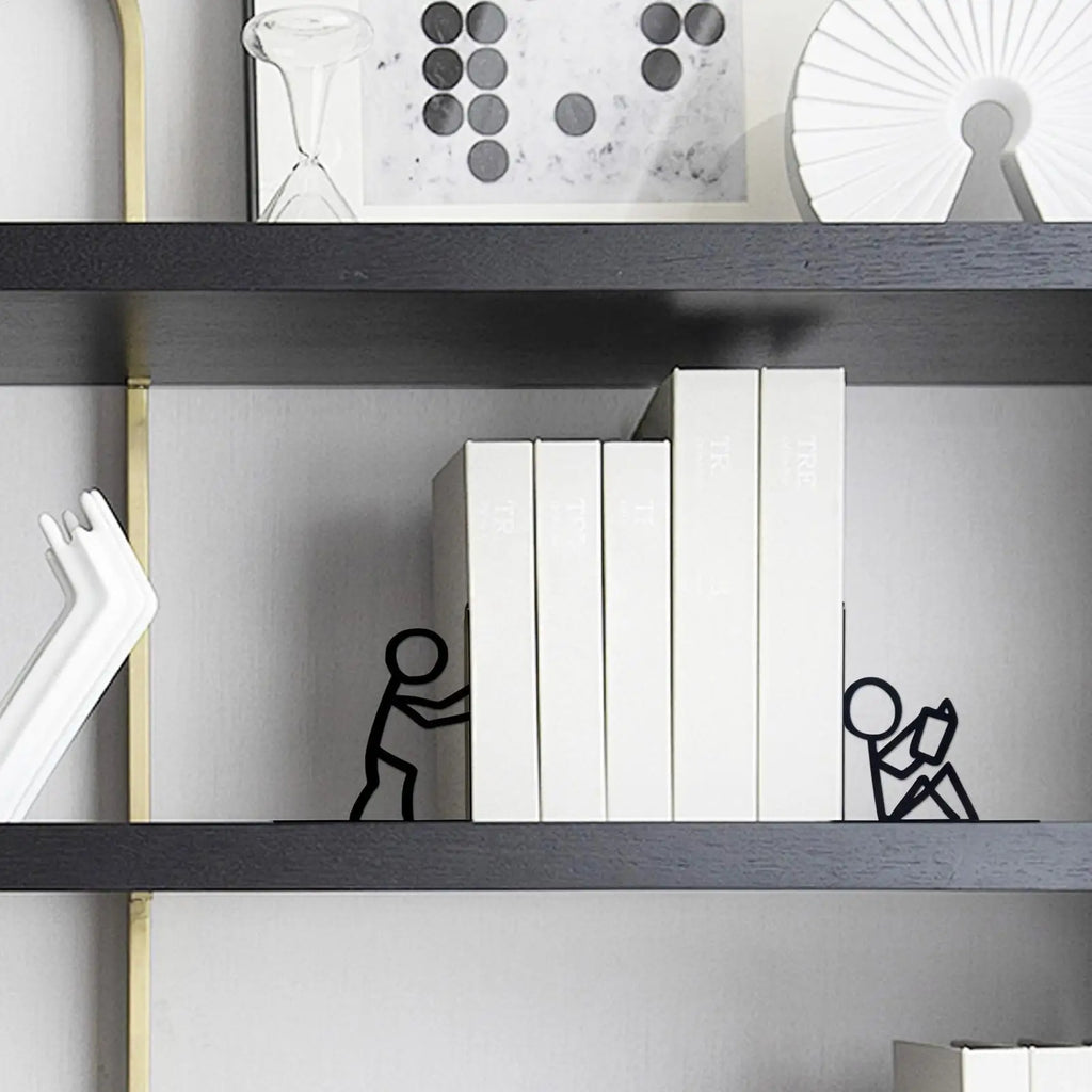 Book Ends Space-saving Metal Organizer Stopper Organzier Kids Room