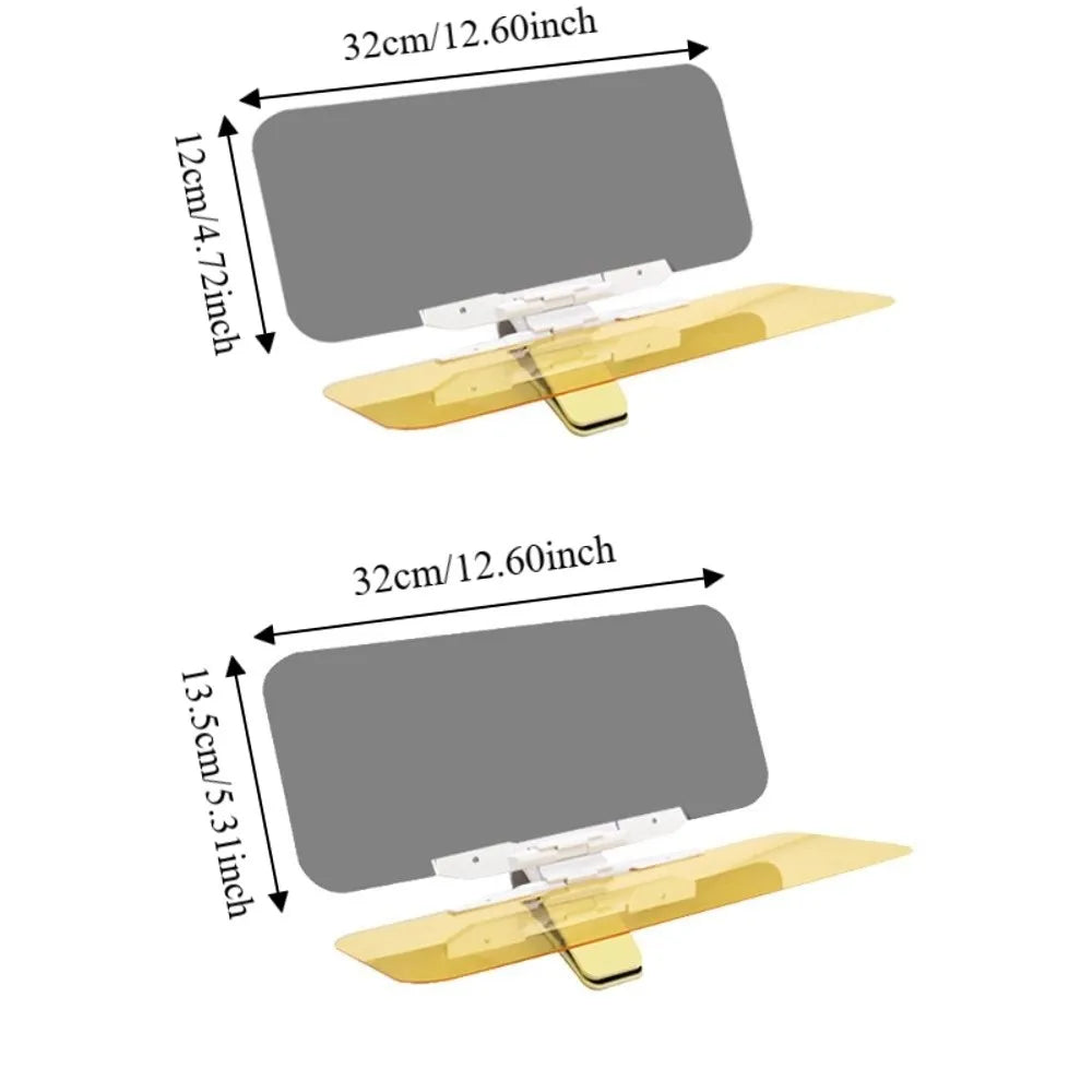 High-transparent 1 Car Sun Visor Adjustable HD View Anti Glare Zpaxo