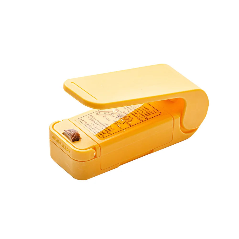 Mini Heat Bag Sealer Machine Portable Food Storage Kitchen Snack Zpaxo YELLOW