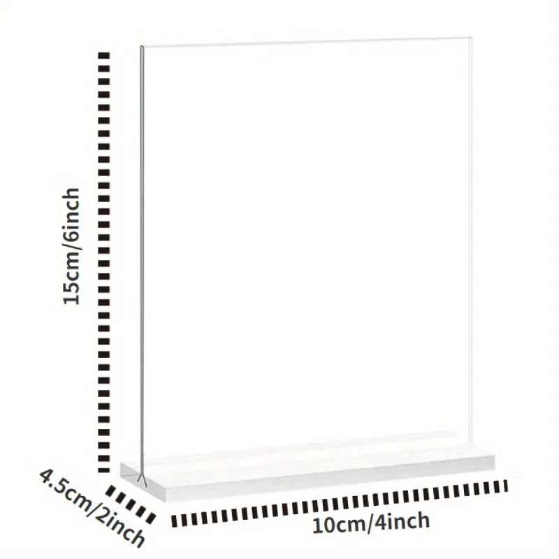 Clear Table Acrylic Sign Holder Stand Plastic Picture Paper Card