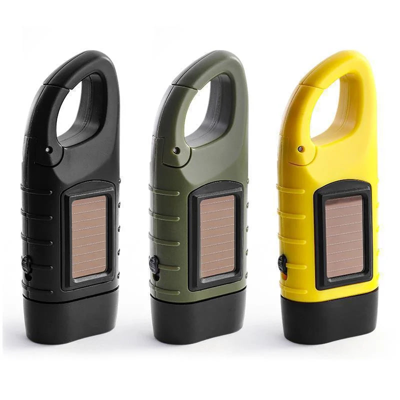 ESMARTER Solar Hand Crank LED Flashlight – Emergency Camping Torch