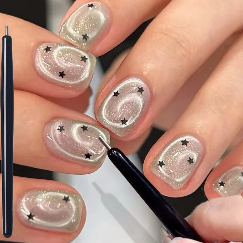 3D Lollipop Vortex Cat Eye Nail Magnetic Pen Suck Rainbow Halo Magnet