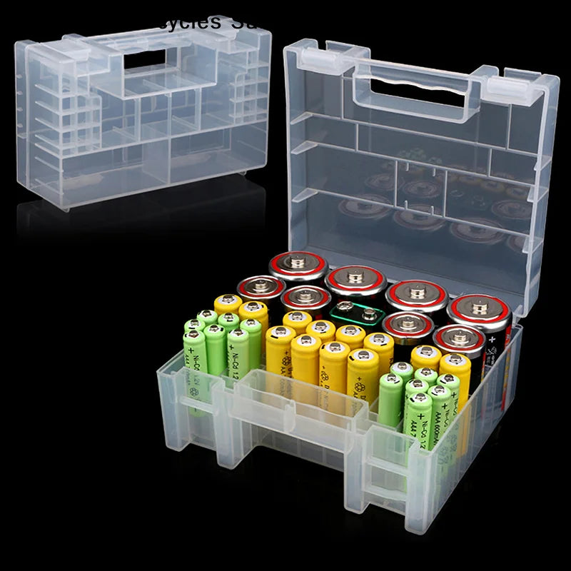 20x AA 14xAAA Plastic Battery Holder Case Organizer Container