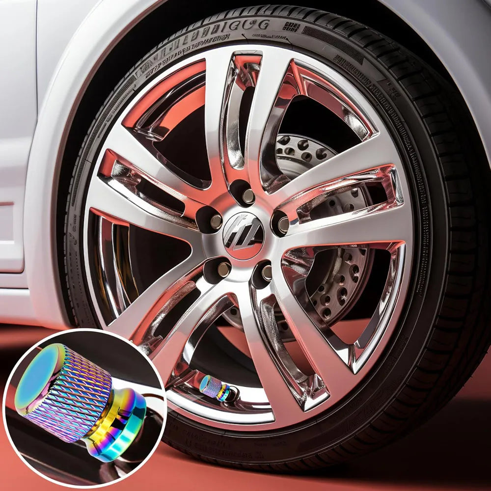 Anodized Aluminum Tire Valve Stem Caps – Universal Car & Bike