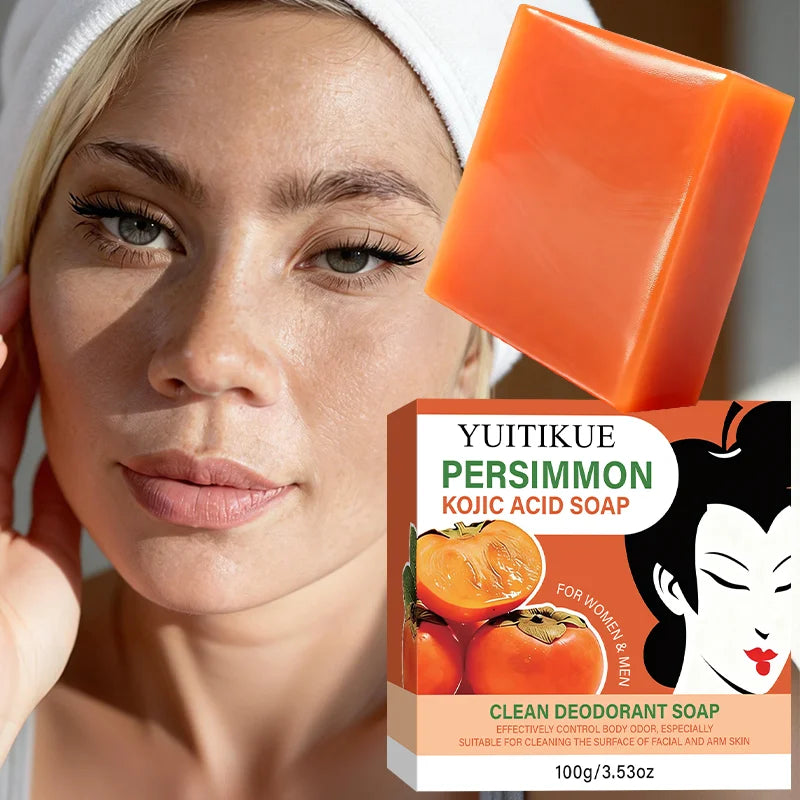 YUITIKUE Kojic Acid Deodorant Soap – Persimmon & Collagen 100g Deodorant Bar Soap Zpaxo Default Title