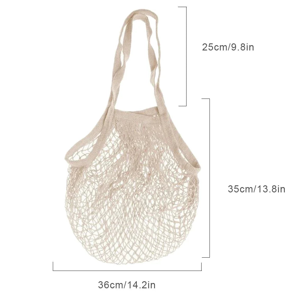 1 Cotton String Shopping Tote Bags Reusable Washable Mesh Grocery