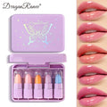 A Set of 5 Mini Lipstick Lip Gloss Cute Portable Moisturizing Color Changing Moisturizing Lip Balm Autumn and Winter Zpaxo Dr131