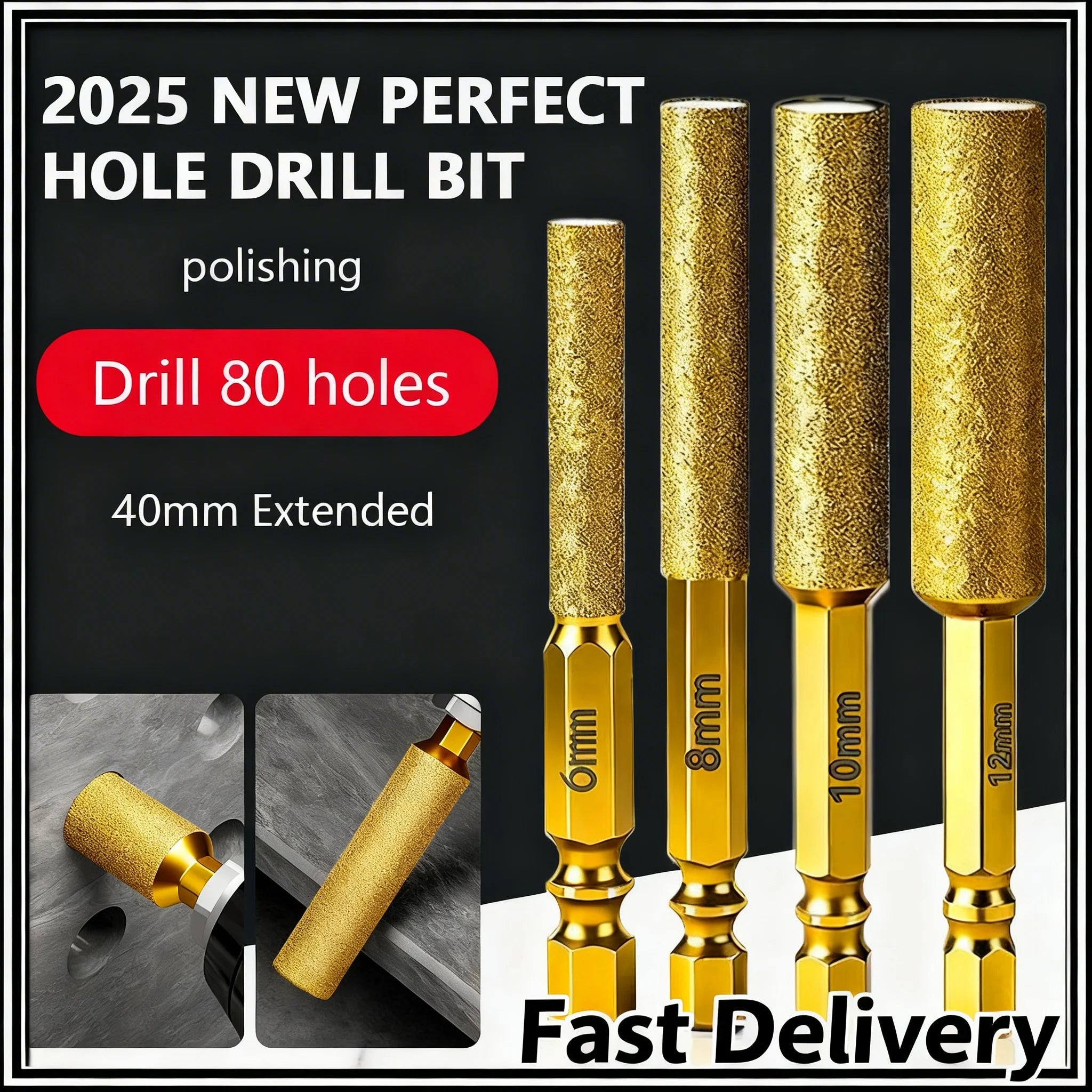 Diamond Core Drill Bits Dry Drilling Hex Shank – Tile & Granite Diamond Core Drill Bit Zpaxo