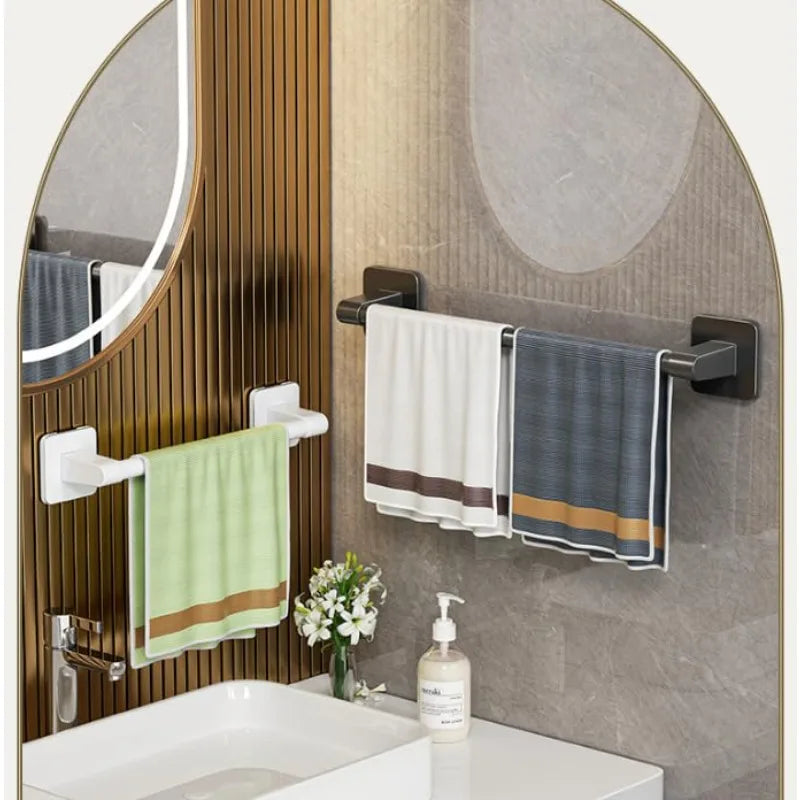 Towel Rack Bathroom Wall Shower Caddy Without Drilling Organizers Storage for Bathroom Wall Mounted Heavy Hand Towel Holder Zpaxo