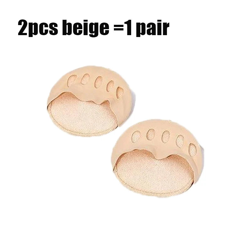 1 2Pairs Front Palm Rest Anti Slip Half Pad Heels Foot Invisible Sock